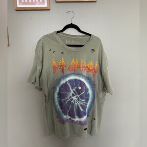 DEF leopard  graphic tee